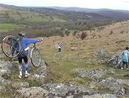 Start of the rough descent from the back of Haytor Quarry to the Becka Brook